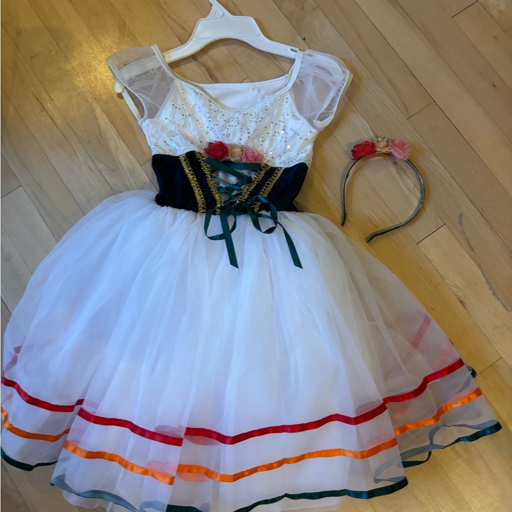 Kids Floral Fairy Costume with Headband